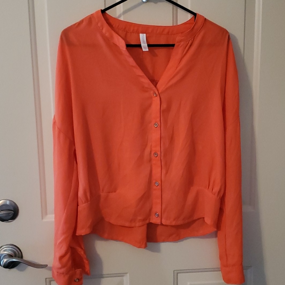 Bright Coral Blouse